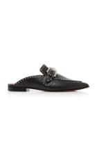 Givenchy Buckled Studded Leather Mules