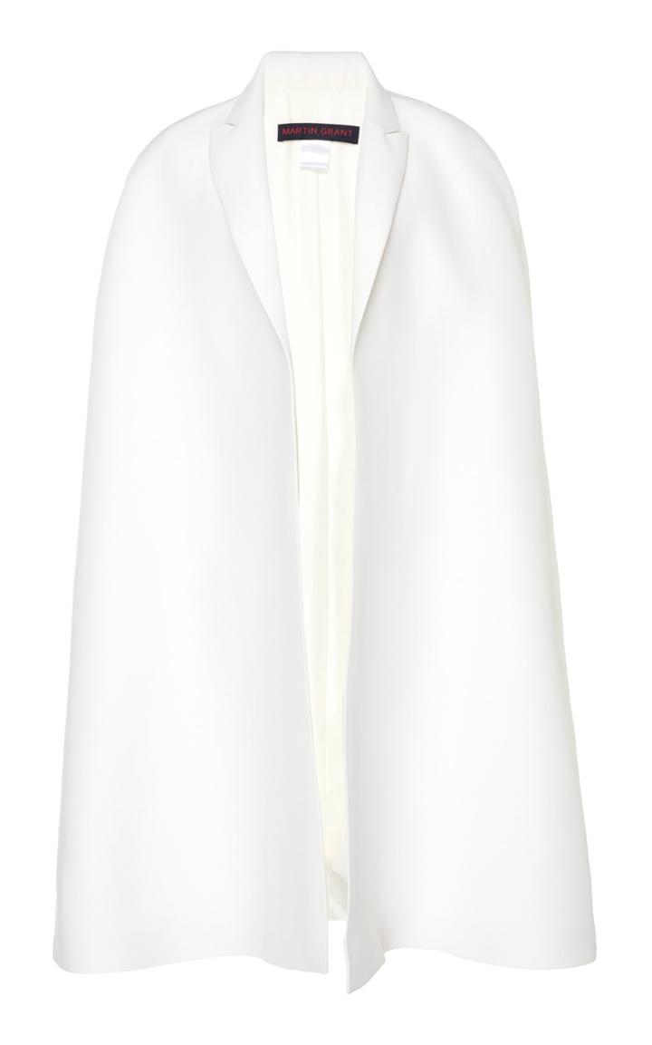 Martin Grant Lapel Collar Wool-blend Cape