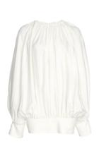 Cyclas Blouson Sleeve Silk Top