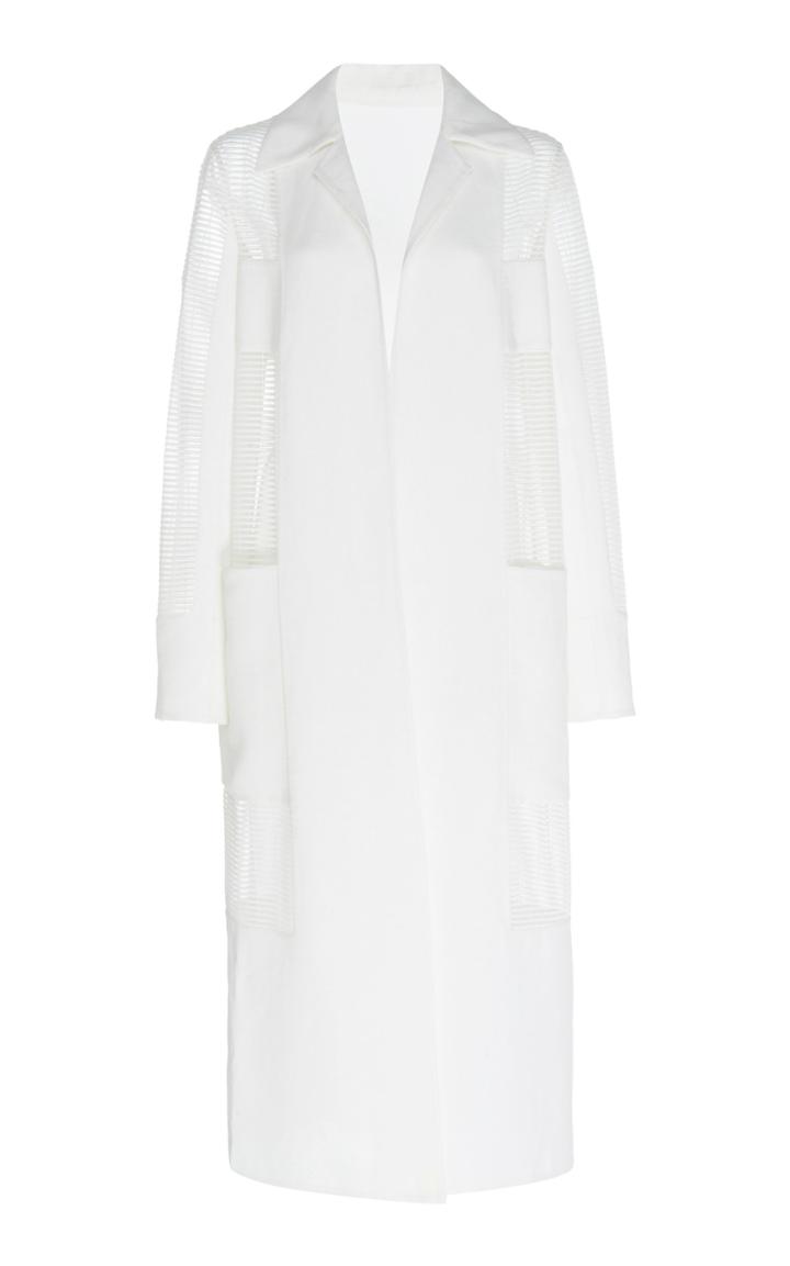 Moda Operandi Akris Highness Embroidered Long Coat Size: 2