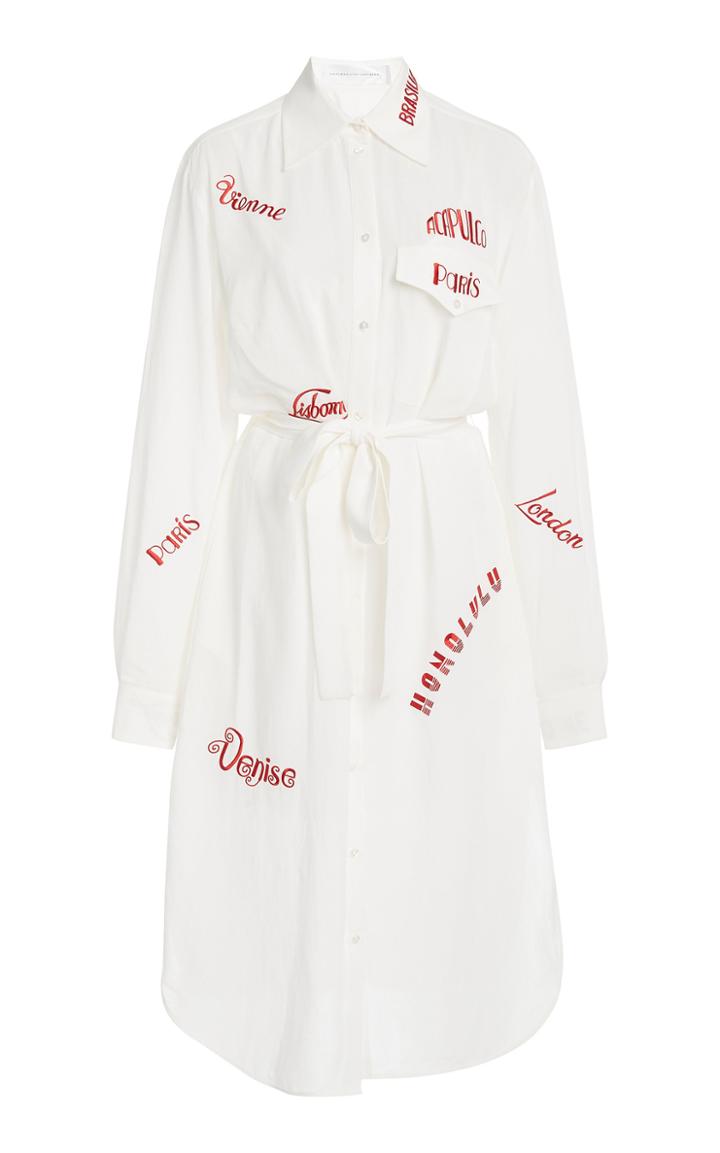 Victoria Victoria Beckham City Embroidered Shirt Dress