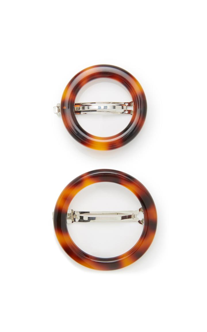 Cult Gaia Set-of-two Ria Tortoiseshell Acetate Hairclips