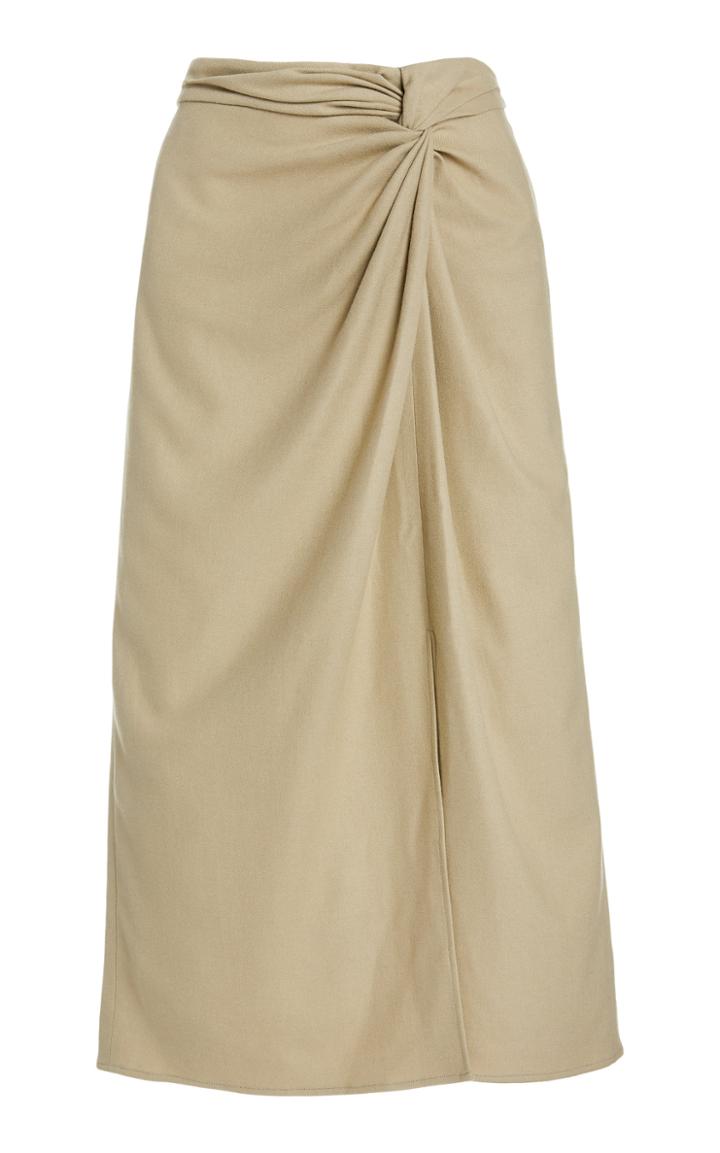 Moda Operandi Vince Knot-accented Flannel Skirt