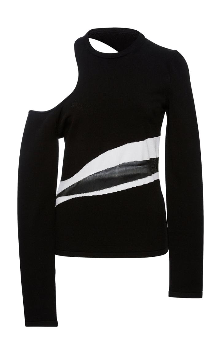 Cushnie Et Ochs Sarina Long Sleeved Single Cold Shoulder Top