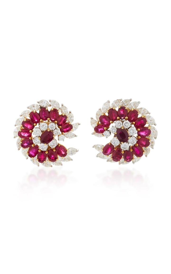 Bayco Ruby & Diamond Earrings