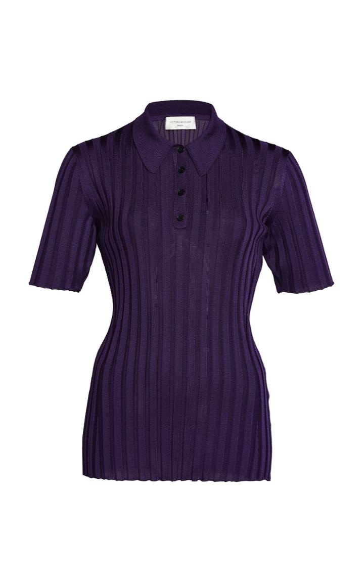 Moda Operandi Victoria Beckham Slim Fit Ribbed Polo Size: Xs