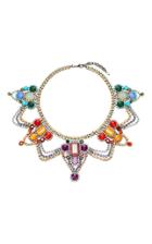 Sharra Pagano Multicolor Crystal Bib Necklace