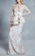 Brock Collection Duma Cherry Blosson Silk Jacquard Dress
