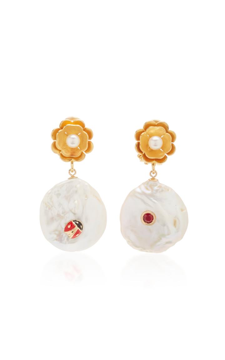 Of Rare Origin Lady Luck Pearl Drop Earrings