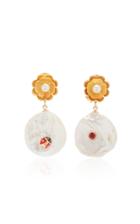 Of Rare Origin Lady Luck Pearl Drop Earrings
