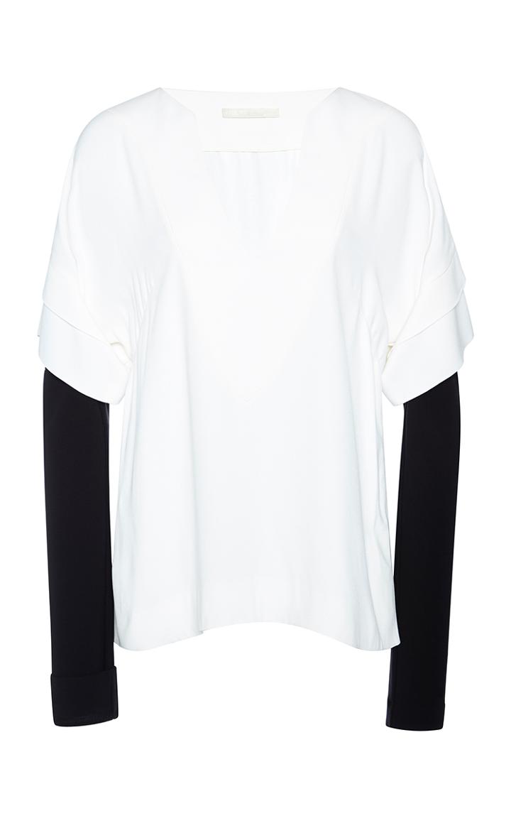 Antonio Berardi Satin Back Crepe Top