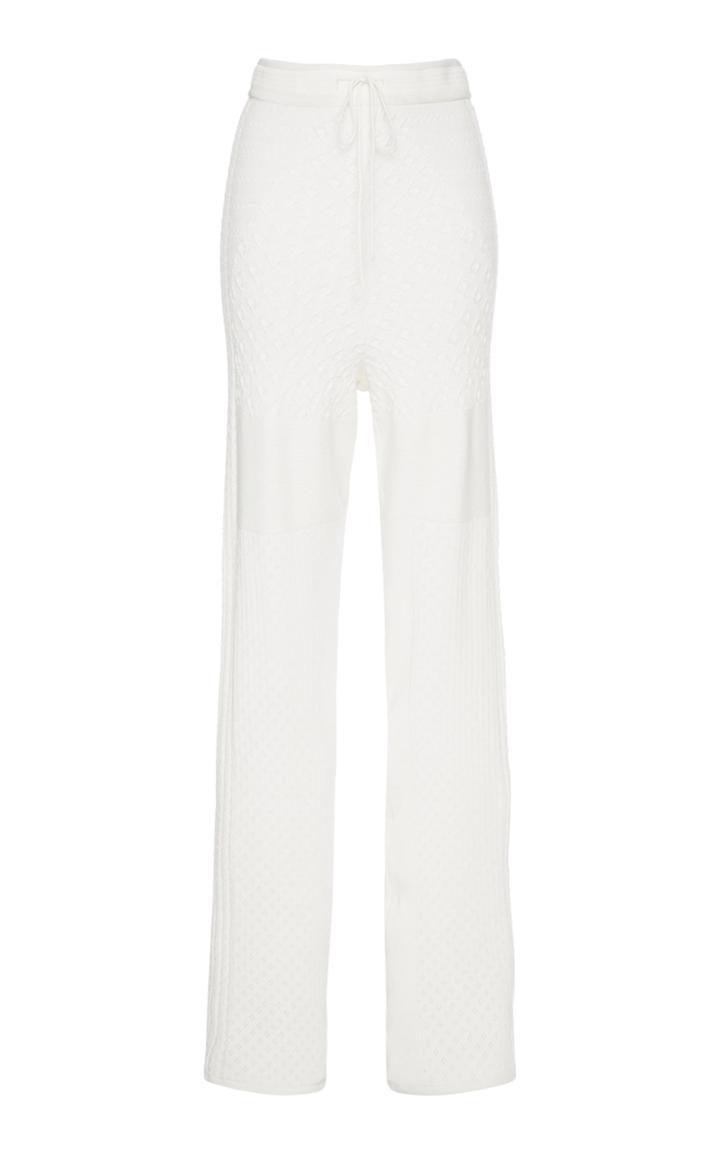 Mame Kurogouchi Waffle Knit Cotton Blend Pants