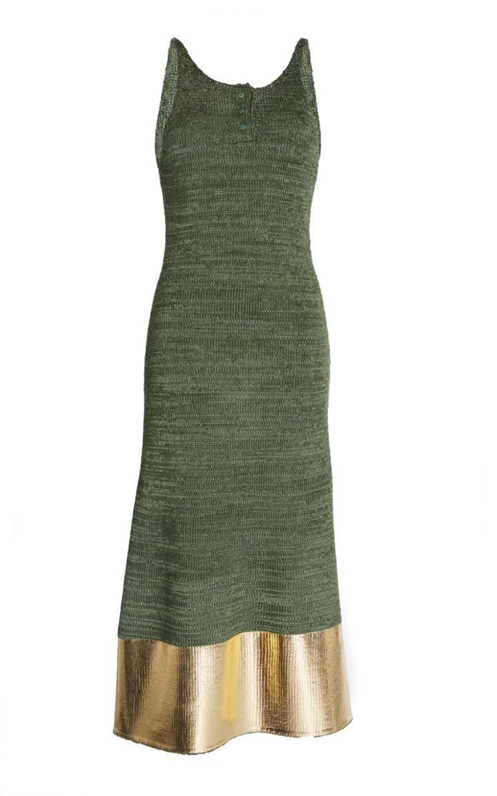 Jw Anderson Long Tank Dress With Foil
