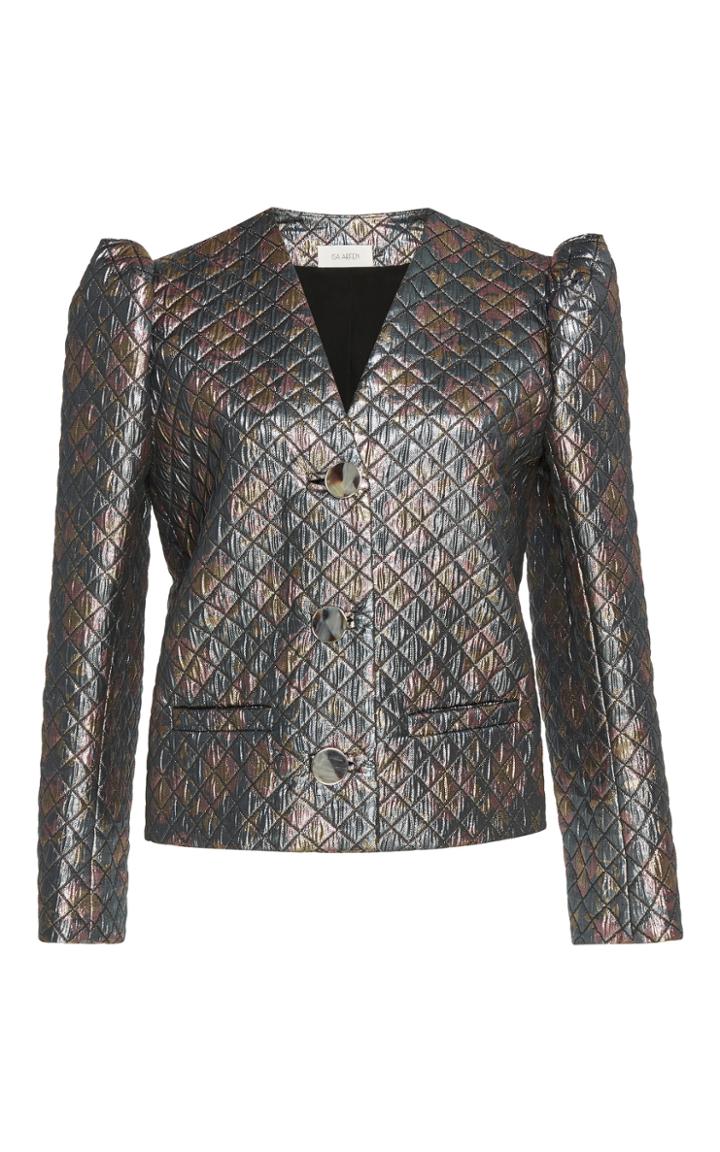 Isa Arfen Quilted Lurex Night Out Jacket
