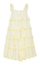 Innika Choo Scalloped Frill Cotton Mini Dress
