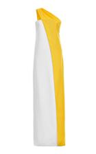 Genny One Shoulder Color Block Gown