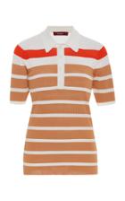 Sies Marjan Rory Striped Stretch-knit Polo Shirt