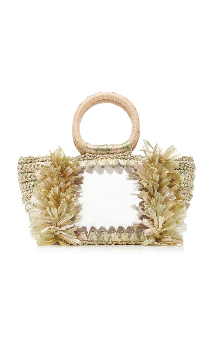 Carolina Santo Domingo Corallina Raffia Bag With Pvc