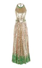 Temperley London Sycamore Halter Neck Sequin Gown