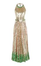 Temperley London Sycamore Halter Neck Sequin Gown