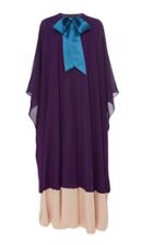 Reem Acra Georgette Caftan With Bubble Hem