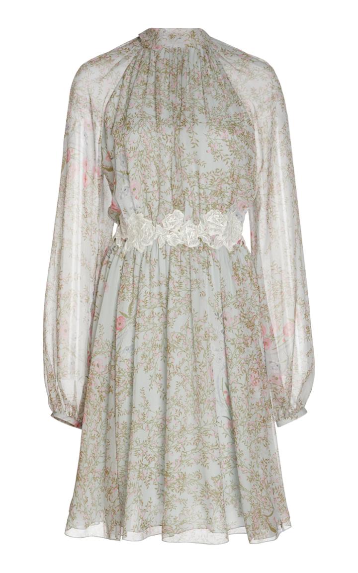 Moda Operandi Giambattista Valli Floral-printed Georgette Tie-neck Dress