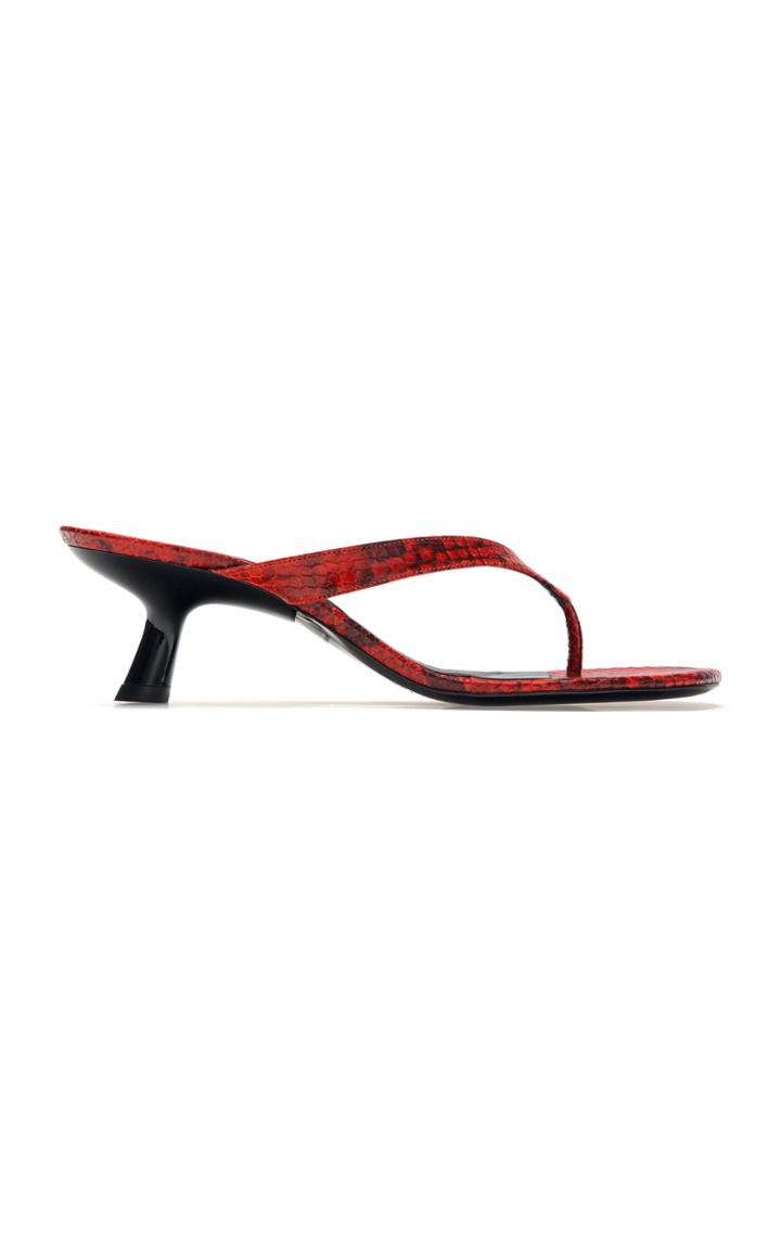 Simon Miller Beep Snake-effect Leather Sandals