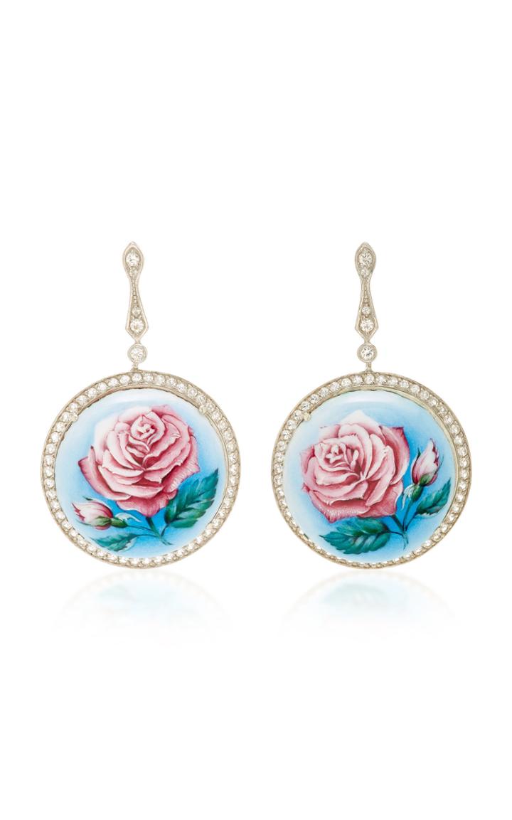 Axenoff Jewellery La Vie En Rose Silver Drop Earrings