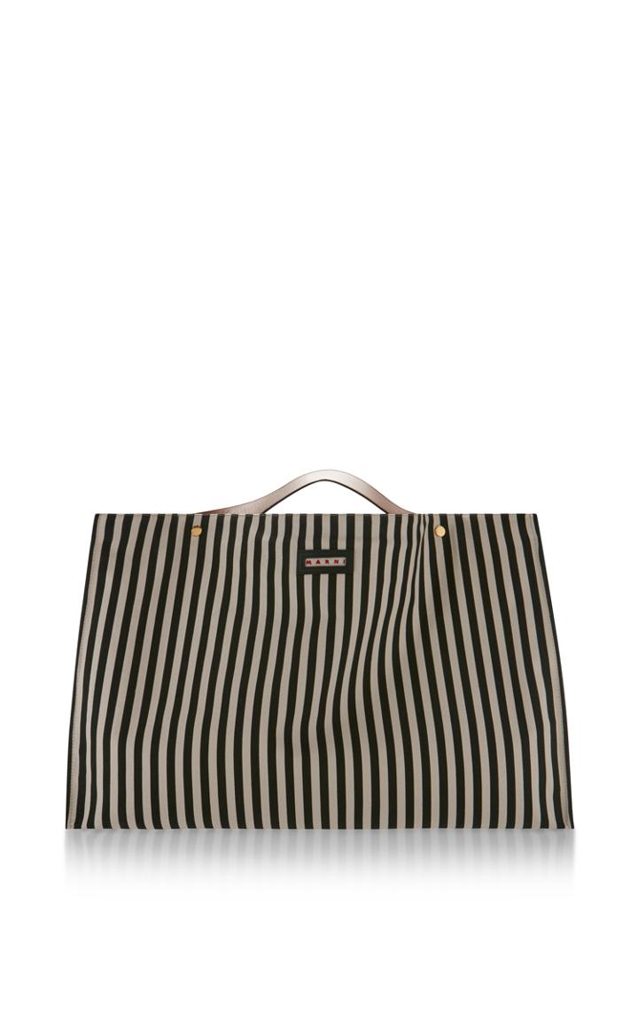 Marni Striped Canvas Tote