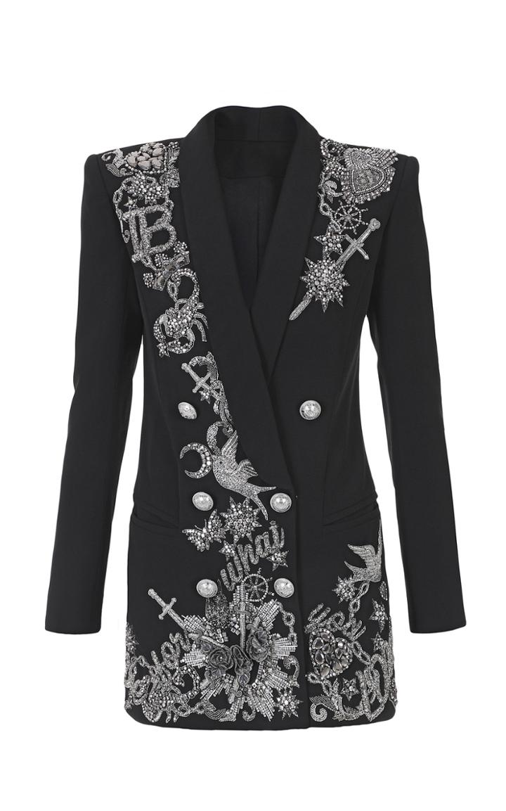 Balmain Sequin Embroidered Jacket Dress