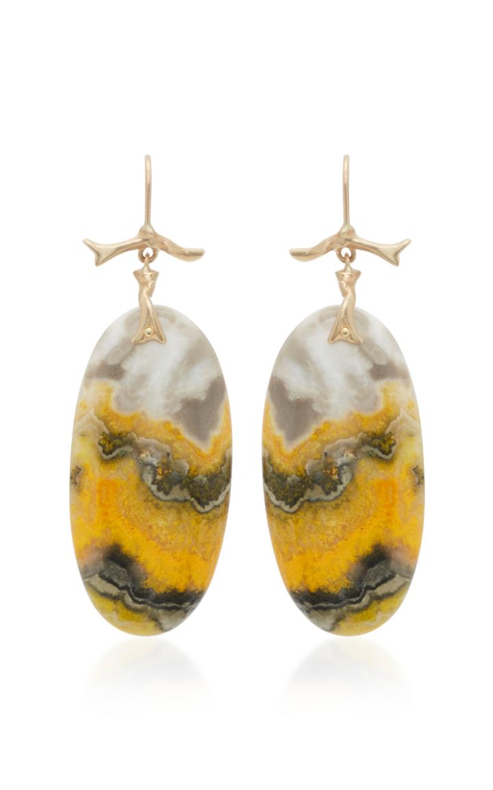 Annette Ferdinandsen 14k Gold Bumblebee Jasper Earrings
