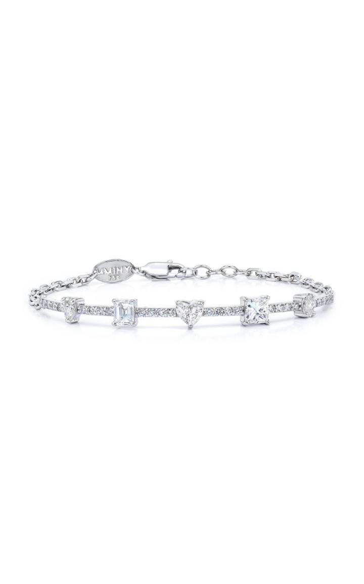 Mindi Mond Fancy Cut Diamond 18k White Gold Bracelet