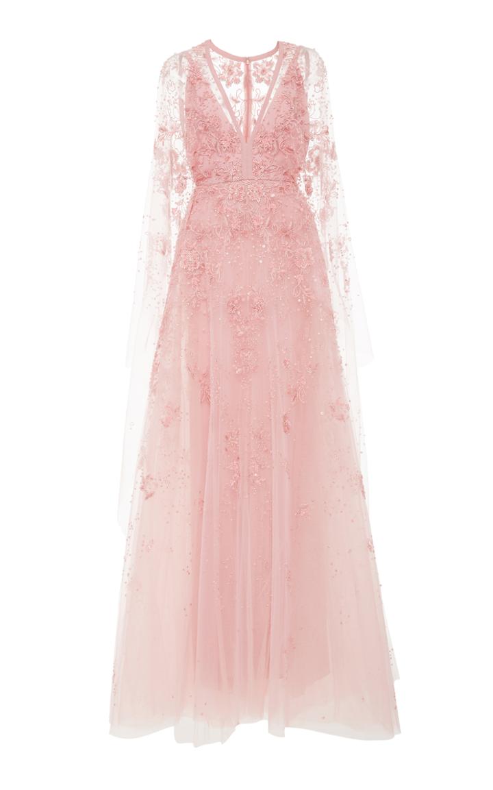 Elie Saab Cape Sleeve Gown