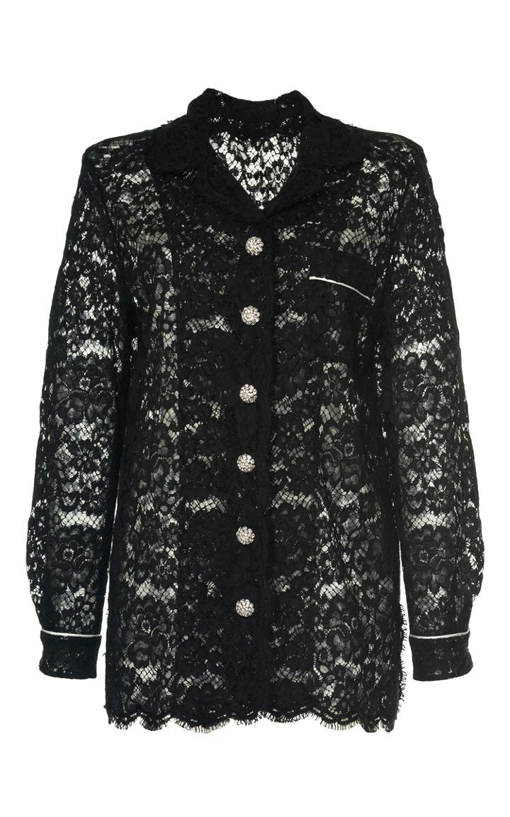 Dolce & Gabbana Long Sleeve Lace Shirt
