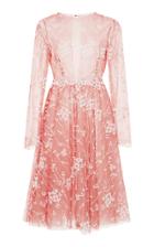 Luisa Beccaria Tulle Embroidered Knee Length Dress