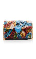 Escada Multi Print Leather Shoulder Bag