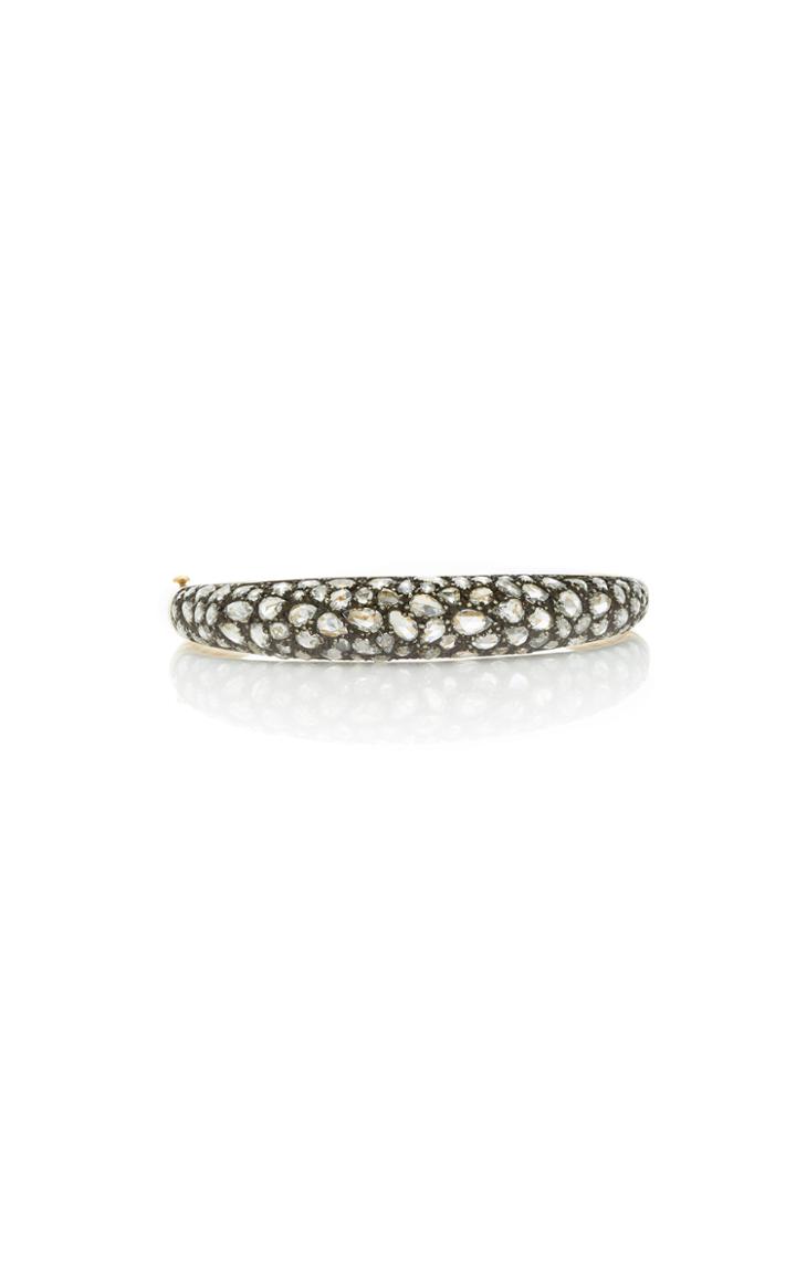Fred Leighton Rose-cut Diamond Bombe Hinged Bangle Bracelet