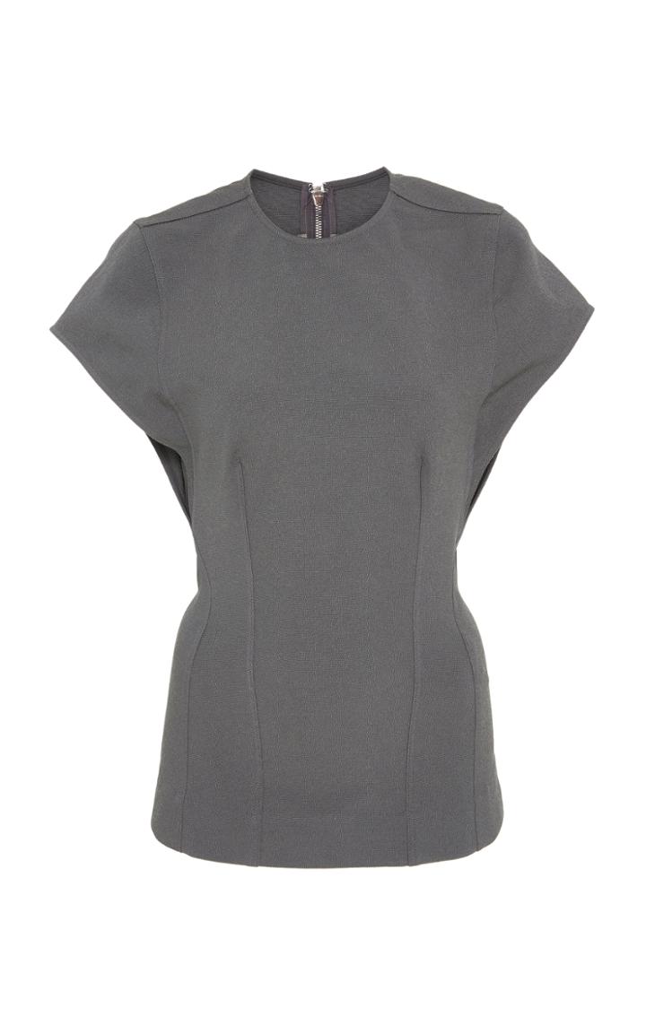 Rick Owens Heron Faille Short-sleeve Top