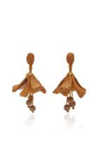 Oscar De La Renta Impatiens Raffia Drop Earrings