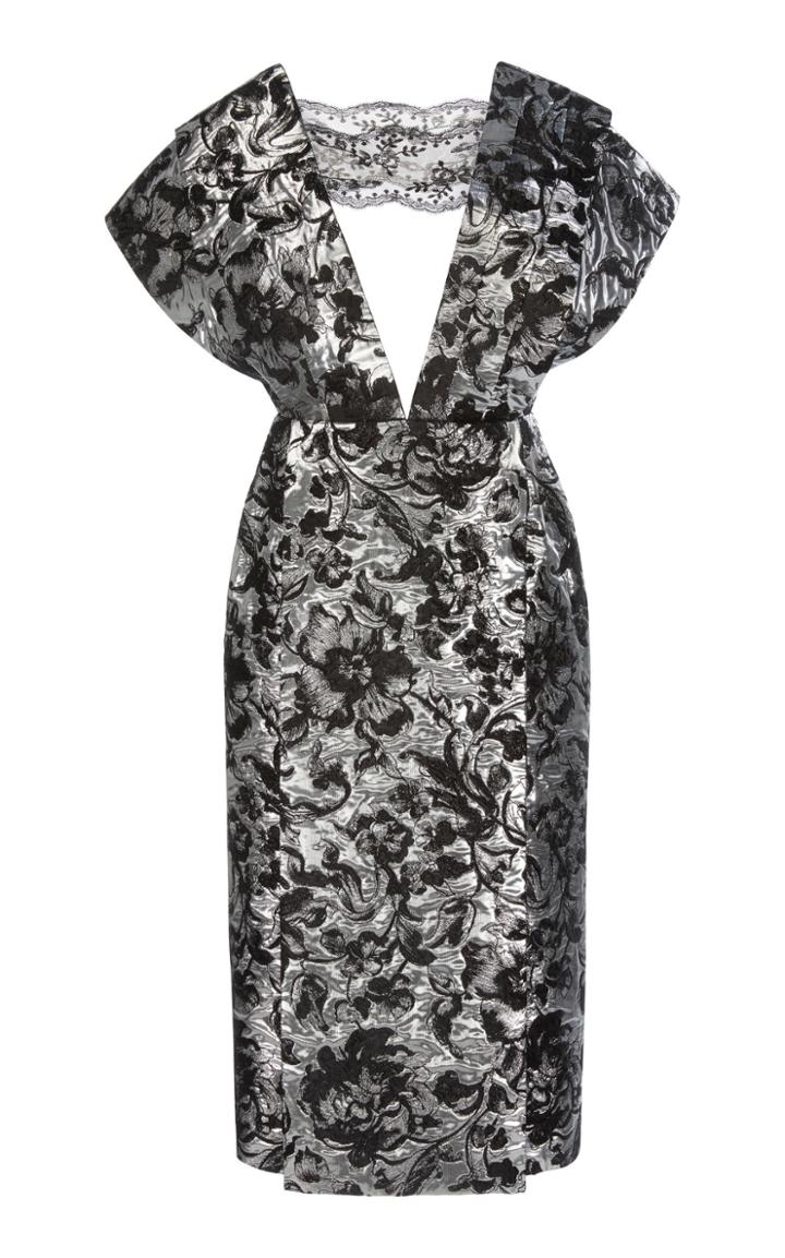 Christopher Kane Floral Jacquard Lace Dress