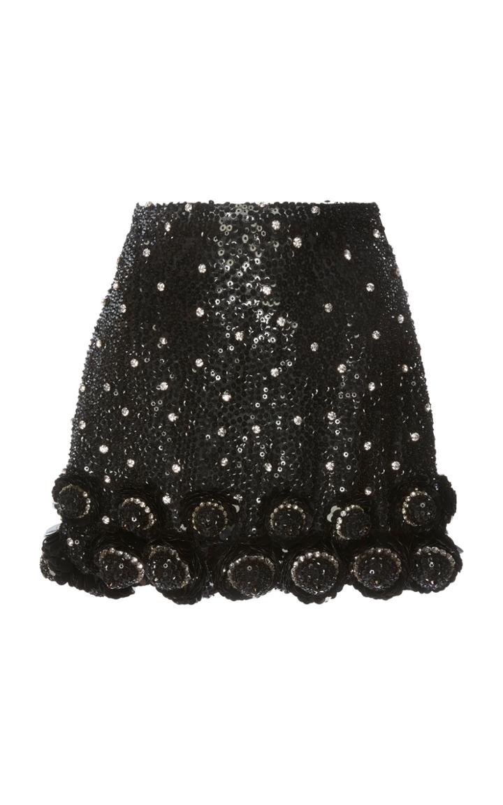 Christopher Kane 3d Flower Sequin Mini Skirt