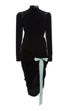 Olivier Theyskens Telvet Long-sleeve Velvet Dress