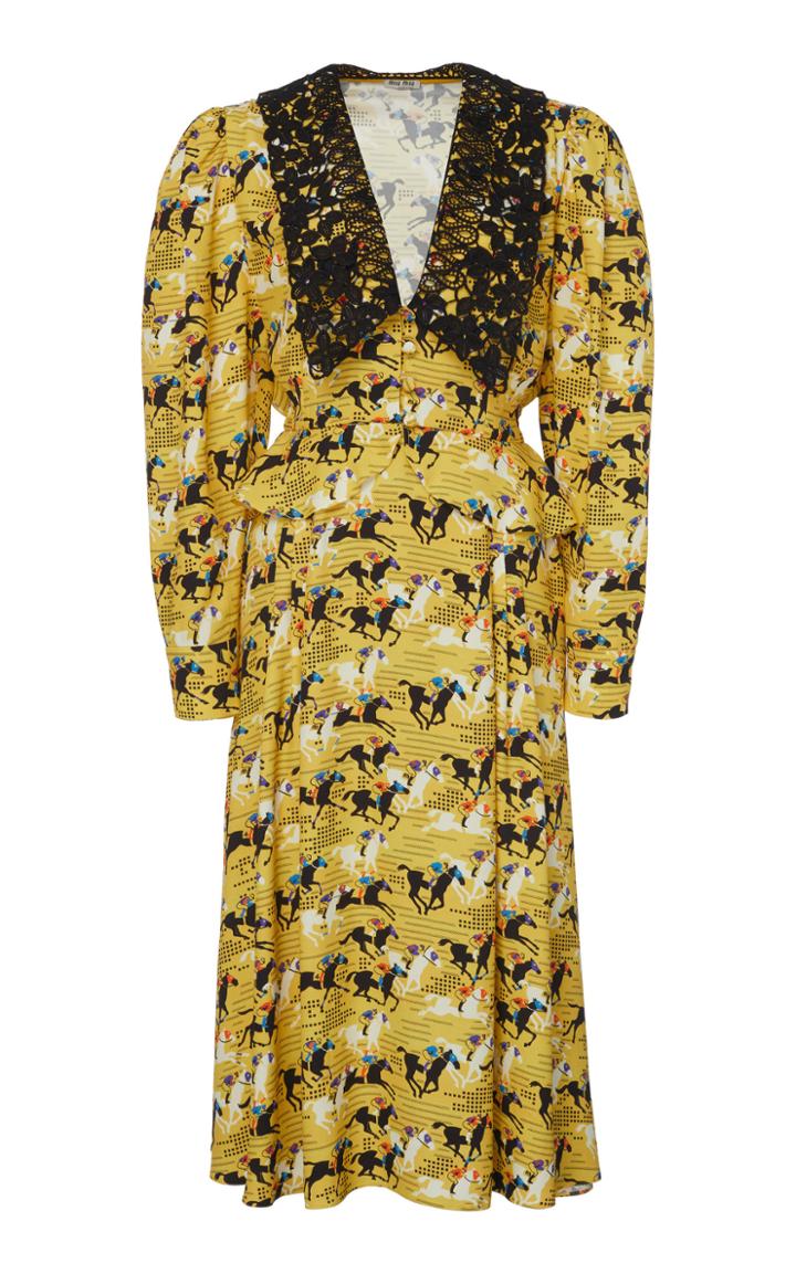 Miu Miu Printed Midi Dress