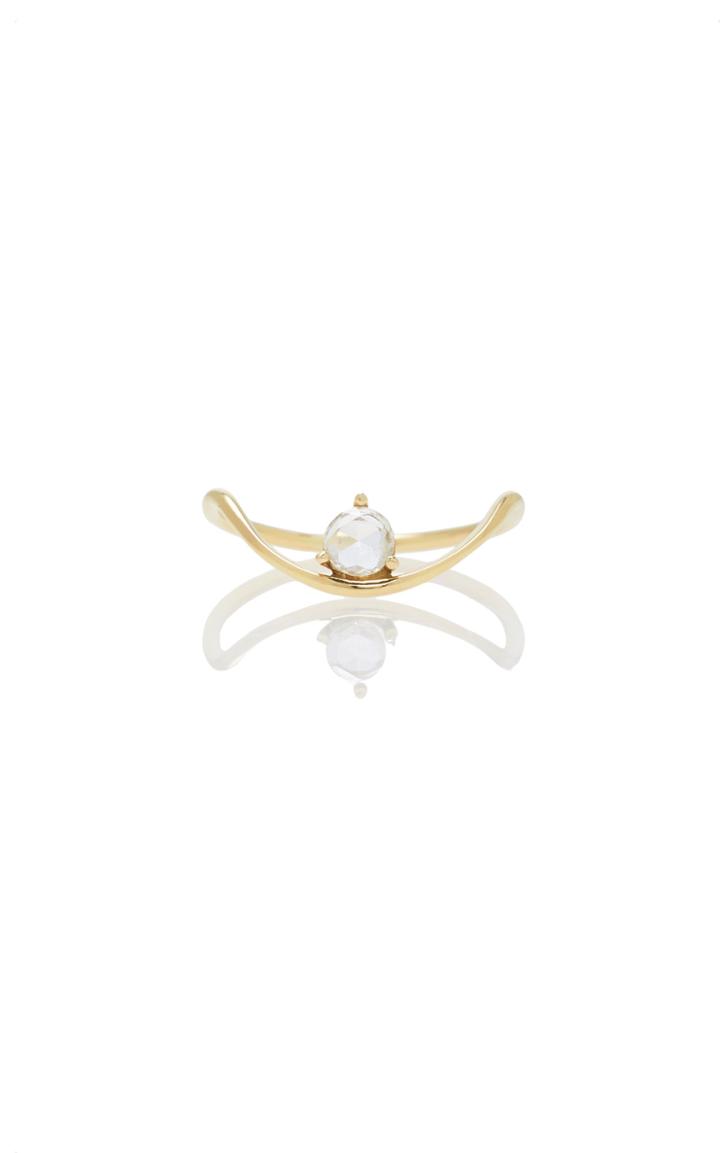 Wwake Large Sloped Arc Rosecut Diamond Ring