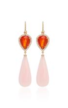 Irene Neuwirth One-of-a-kind 18k Rose Gold And Opal Drop Earrings