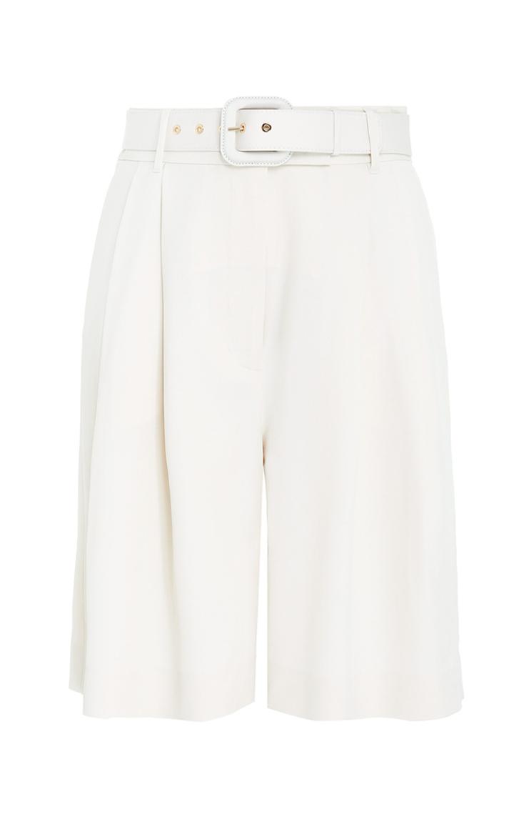 Moda Operandi Zimmermann Botanica Belted Wool-blend Shorts