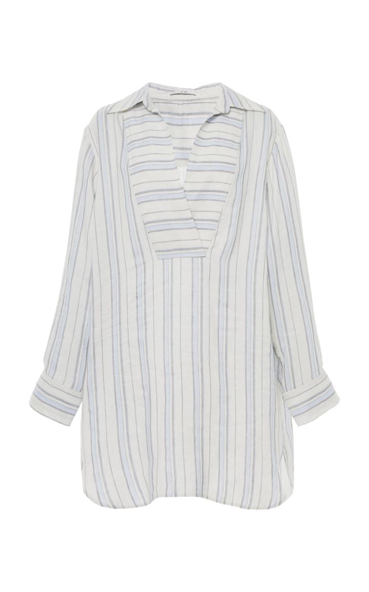 Moda Operandi Co Striped Voile Popover Shirt Size: Xs