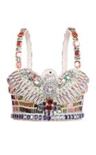 Moda Operandi Balmain Crystal-embellished Cropped Top