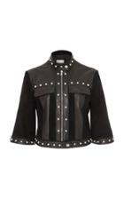 Red Valentino Suede Jacket With Leather Inserts