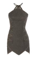 Moda Operandi David Koma Asymmetric Cotton Halter Dress Size: 6